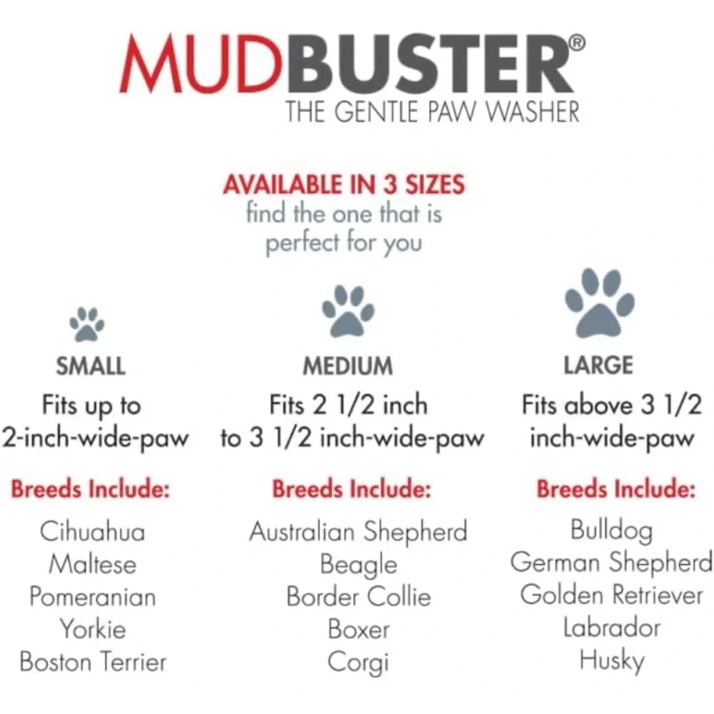 Dexas MudBuster Portable Dog Paw Cleaner Medium